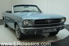 Ford Mustang cabriolet 1965 V8 Silver Blue Metallic For Sale