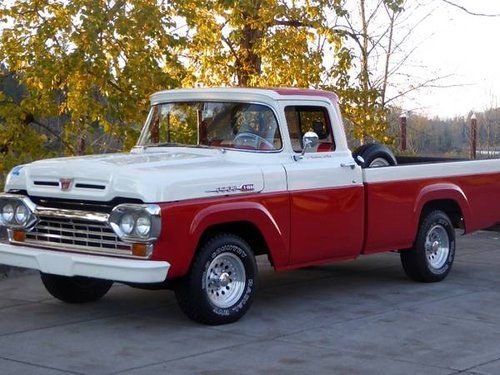 1960 Ford F100 Custom Cab = Clean Driver V-8 + Auto $13.5k For Sale