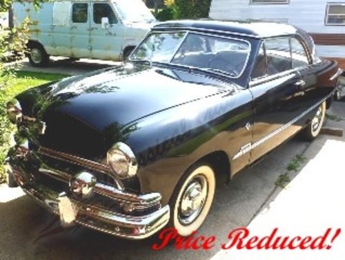 1951 Ford Victoria = Black driver 32k miles  $25.4k For Sale