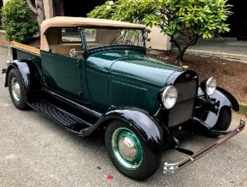 1928 Ford Roadster Pick-Up Truck = Go Green(~)Tan  $39.9k For Sale