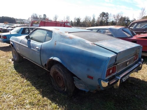 1973 Ford Mustang FastBack V6 = No Engine or Trans Blue $4.5 For Sale