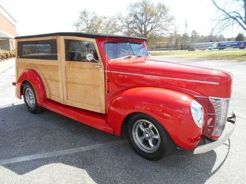 1940 Ford Woodie Wagon = Restored Red(~)Wood  $60k For Sale