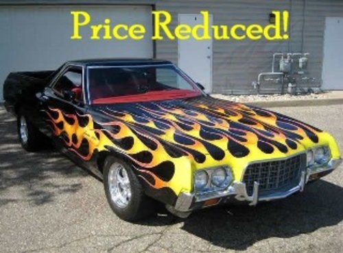 1972 Ford Ranchero 500 = Custom Flames 302 auto $19.9k For Sale