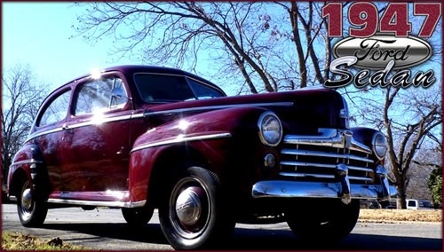 1947 Ford Super Deluxe Sedan = Rust free Original Steel $13. For Sale
