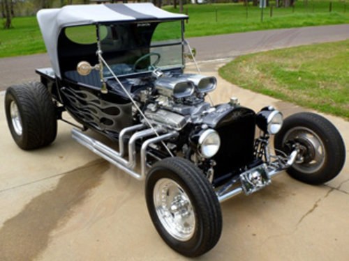 1925 Custom T Bucket = Black(~)Flames  2x4 cross ram intake  For Sale