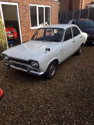 1975 ford escort 1300xl . 4 door . white . For Sale