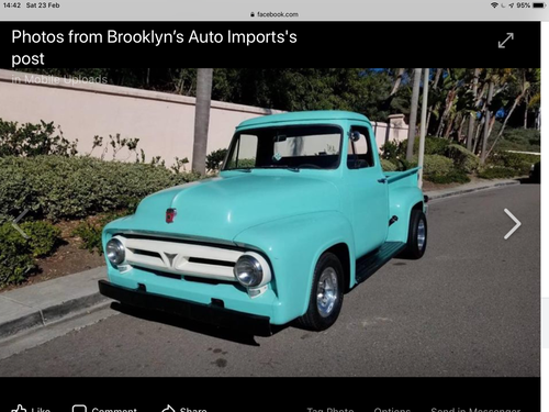 1954 Ford f100 short bed truck great example by brookly For Sale
