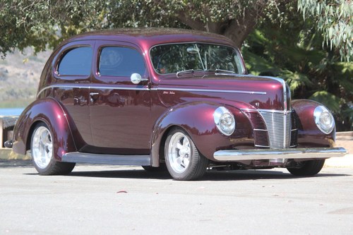 1940 Ford Tudor Sedan = many cool mods  Deap Purple  $75k For Sale