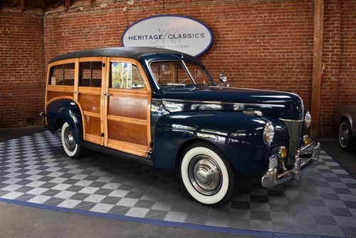 1941 Ford DeLuxe Woodie Wagon = Blue(~)Brown $79.5k For Sale
