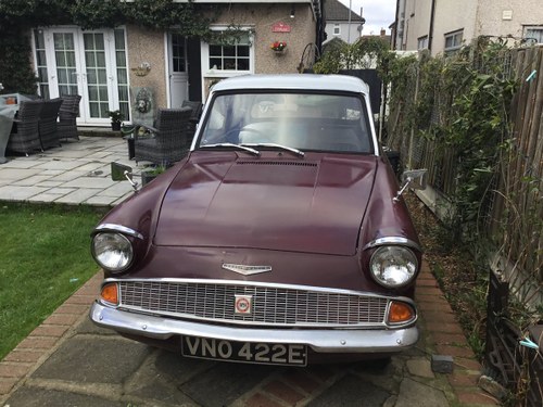 1967 Anglia 1200 Super Maroon and Light Grey SOLD