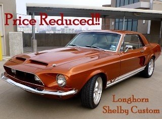 1968 Mustang Longhorn Shelby = Custom 5.0 FI Rare 1 off $45k For Sale