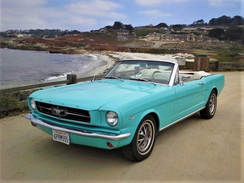1965 Ford Mustang K-Code Convertible = Blue Manual $59.9k For Sale