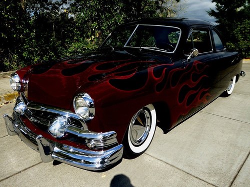 1951 Ford She Box Coupe = Custom Flames 302 auto $27.5k For Sale