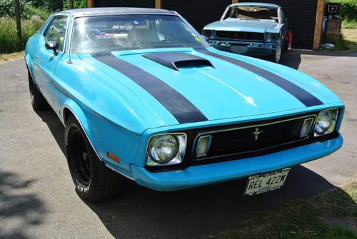 1973 Blue V8 Auto Mustang Grande SOLD