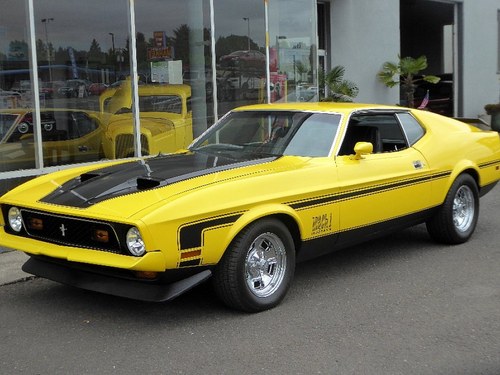 1971 Ford Mustang Mach 1 = Auto 351C Yellow(~)Black  $27.5k For Sale