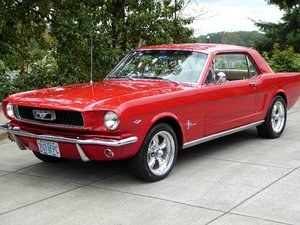 1966 Ford Mustang Coupe A Code = strong 289 Auto Red $16.5k For Sale