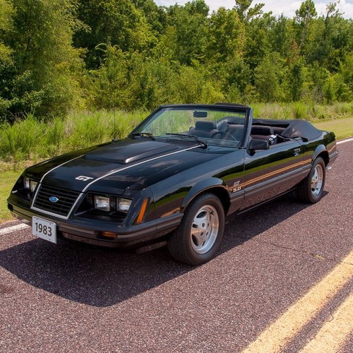 1983 Ford F-Code Mustang GT Convertible Rare Manual $30.9k In vendita