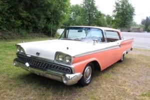 1959 Ford Fairlane 500 HardTop = clean Pink(~)Ivory $22.5k For Sale
