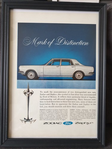 1966 Original Ford Zodiac/Zephyr Advert In vendita