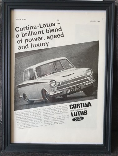 1966 Original Ford Cortina Lotus advert SOLD
