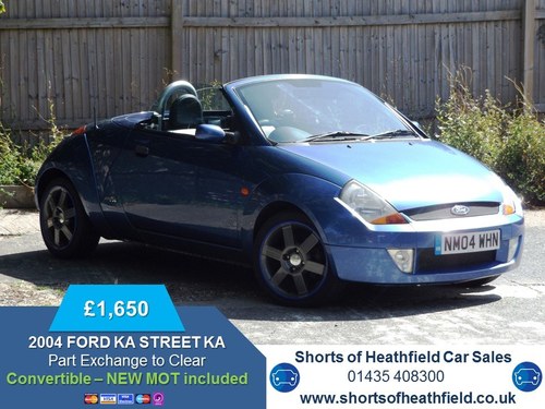 2004 Ford Streetka 1.6 Luxury - 3 Dr Convertible SOLD