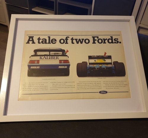1989 Ford Framed Advert Original  SOLD