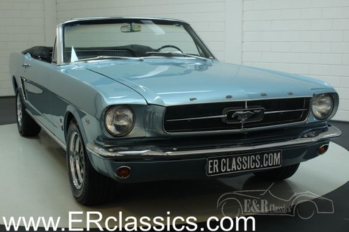 Ford Mustang cabriolet 1965 A-code V8 Silver Blue Metallic For Sale