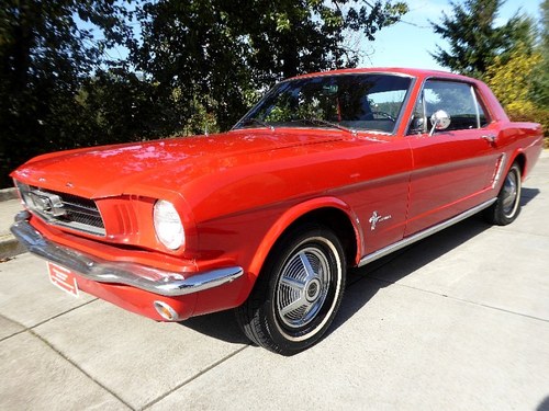 1965 Mustang Coupe Red(~)Black 6-cyls Manual Driver $10.9k In vendita
