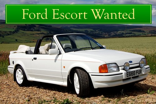 FORD ESCORT WANTED, CLASSIC CARS WANTED, IMMEDIATE PAYMENT