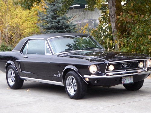 1968 Ford Mustang = strong 289 Auto Clean All Black $19.5k For Sale