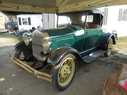 1928 Ford Model A Roadster Rumble Seat Go Green $13.9k For Sale
