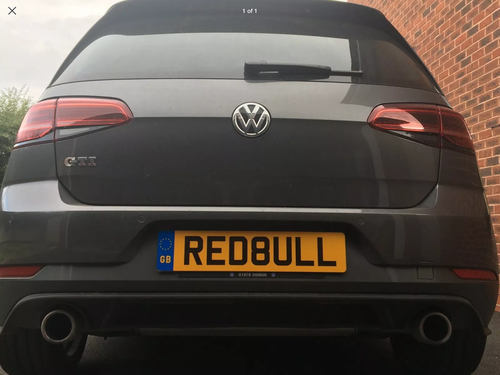 RED BULL Cherished Number Plate For Sale