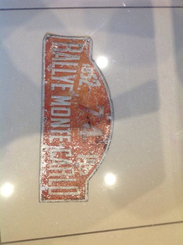 Monte Carlo rally plate SOLD