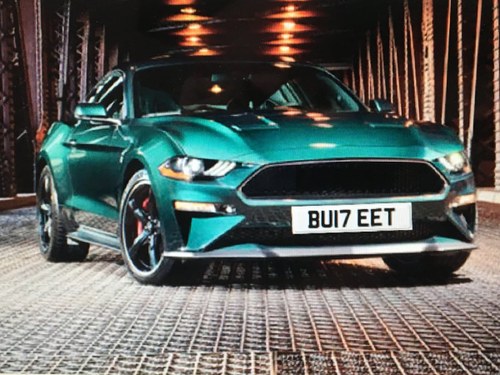 Ford Mustang Bullitt Edition Number Plate For Sale