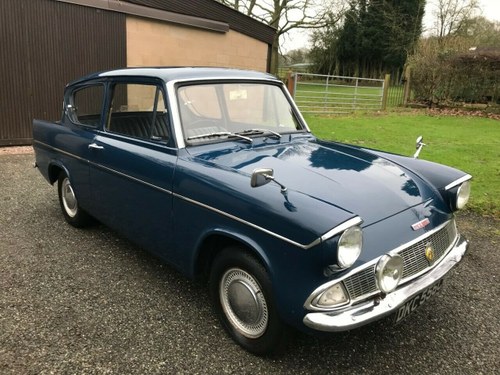 1965 FORD ANGLIA 105E DELUXE BLUE ** RUNNING GARAGE FIND ** SOLD