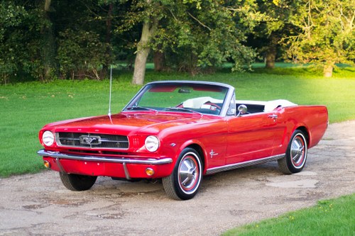 1965 Ford Mustang V8 Convertible Red, P/S For Sale