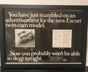 Original 1968 Ford Escort MK1 Framed Advert For Sale