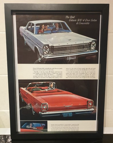 Original 1964 Ford Galaxie Framed Advert In vendita