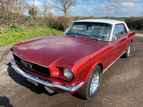 1966 Mustang V8 Burgundy Auto PROJECT SOLD