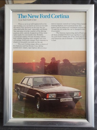 Original 1976 Ford Cortina Framed Advert In vendita