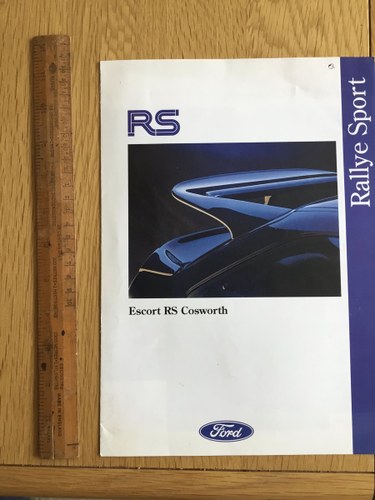 1992 Escort RS Cosworth brochure VENDUTO