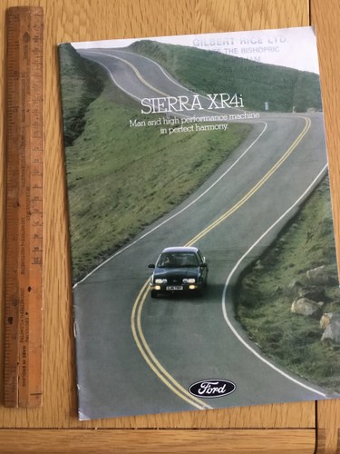 1982 Ford Sierra XR 4i brochure VENDUTO