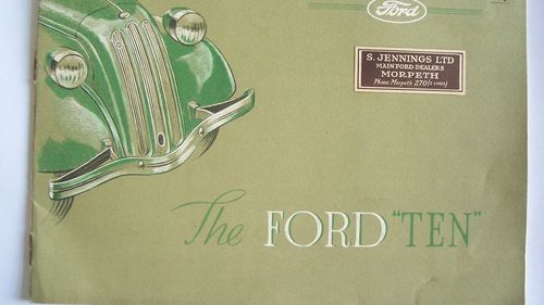 Picture of 1938 PRE-WAR FORD SALES BROCHURE - For Sale