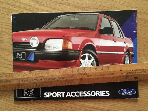 1986 Ford RS sport accessories brochure VENDUTO
