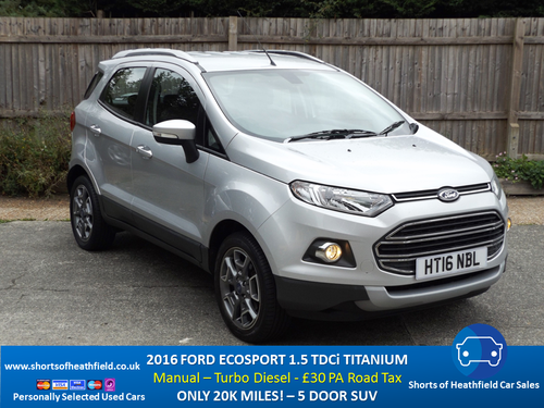 2016 Ford EcoSport 1.5 TDCi Titanium - Just 20k Miles VENDUTO