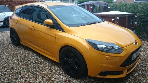 2014 Ford focus st 3 eco boost tangerine scream 64 plat For Sale