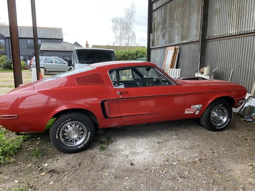 1968.5 Mustang Fastback R Code! GT and four speed project In vendita