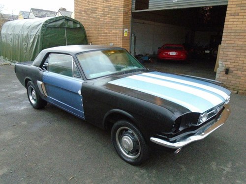 1966 FORD MUSTANG 289 V8 COUPE MET BLUE! PERFECT SOLID BUILD SOLD