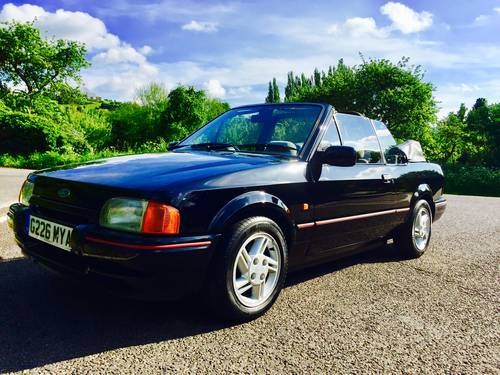 1989 Magazine Featured Ford Escort XR3i Convertible with New MOT! SOLD