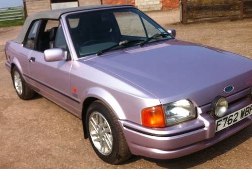 1989 ford escort 1.6 XR3i amethyst convertible For Sale